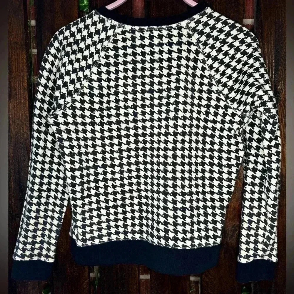 J.Crew Houndstooth Pattern Sweater Size Small - image 2
